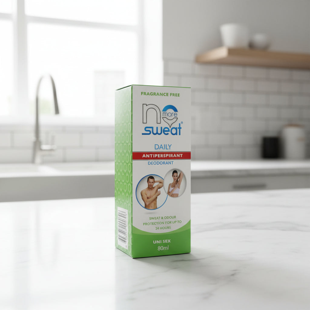 No More Sweat Daily Antiperspirant Cream – 24hr Protection, Fragrance-Free, Alcohol-Free, 80 mL