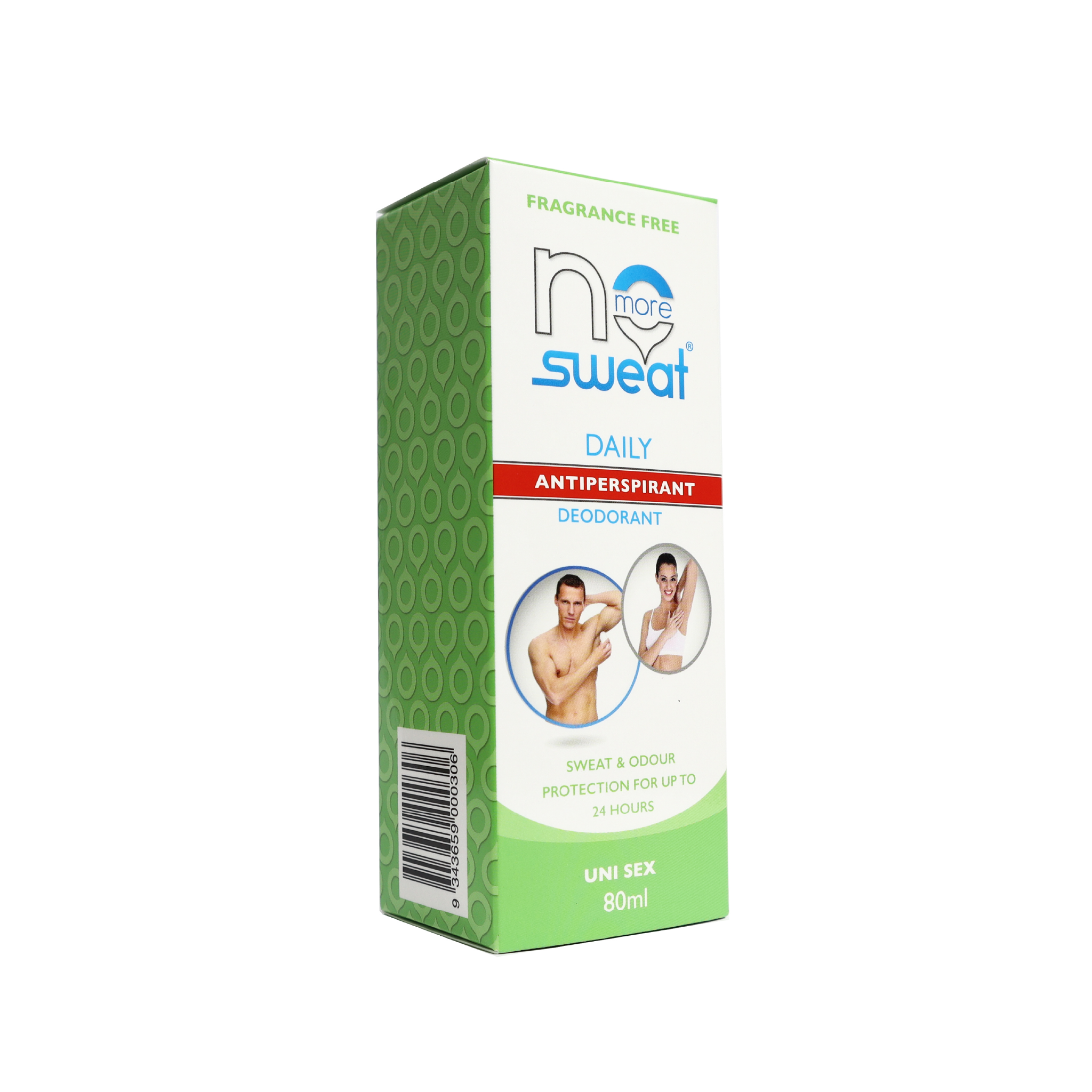 No More Sweat Daily Antiperspirant Cream – 24hr Protection, Fragrance-Free, Alcohol-Free, 80 mL