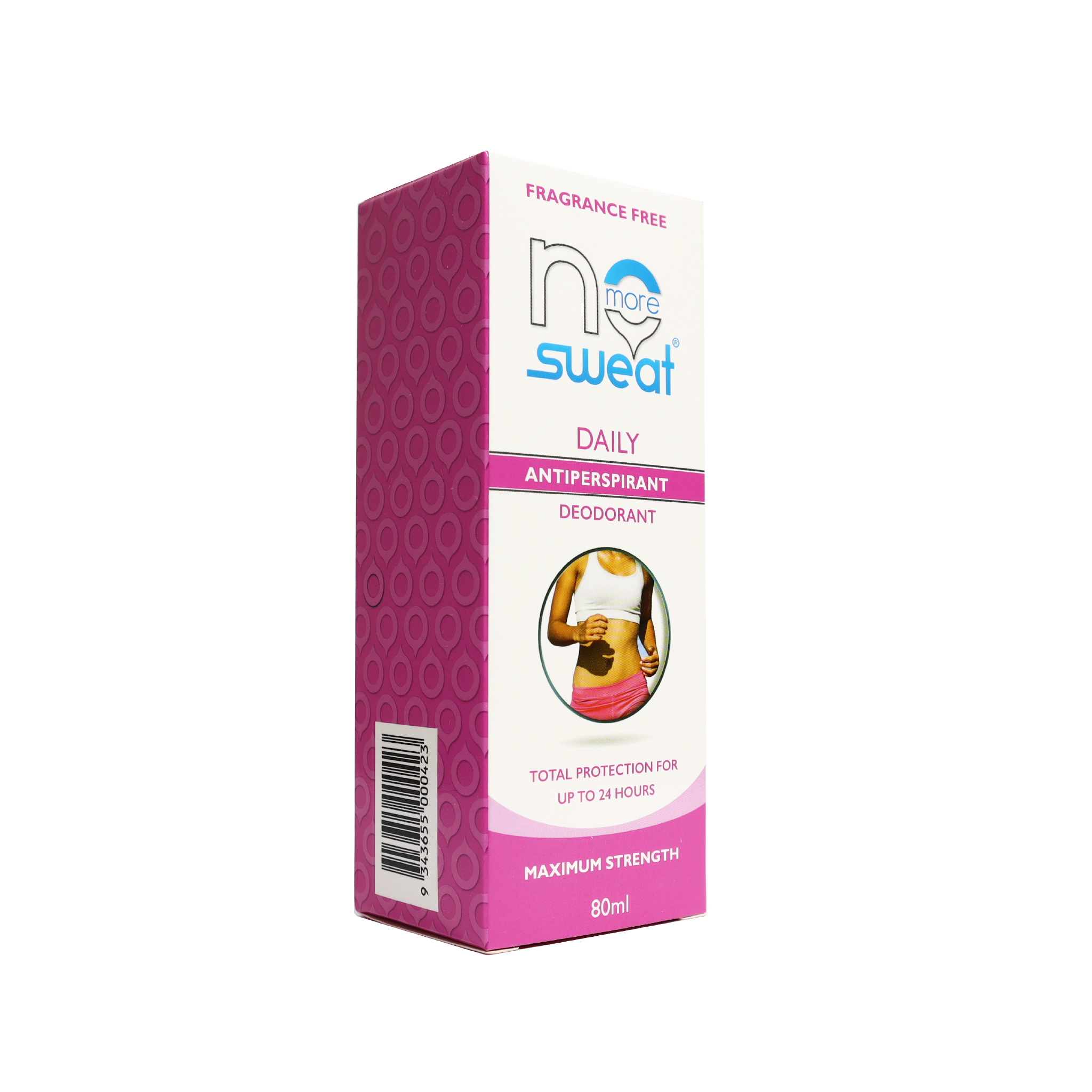 No More Sweat Women's Sport Antiperspirant Cream, Fragrance & Alcohol Free, 80 mL