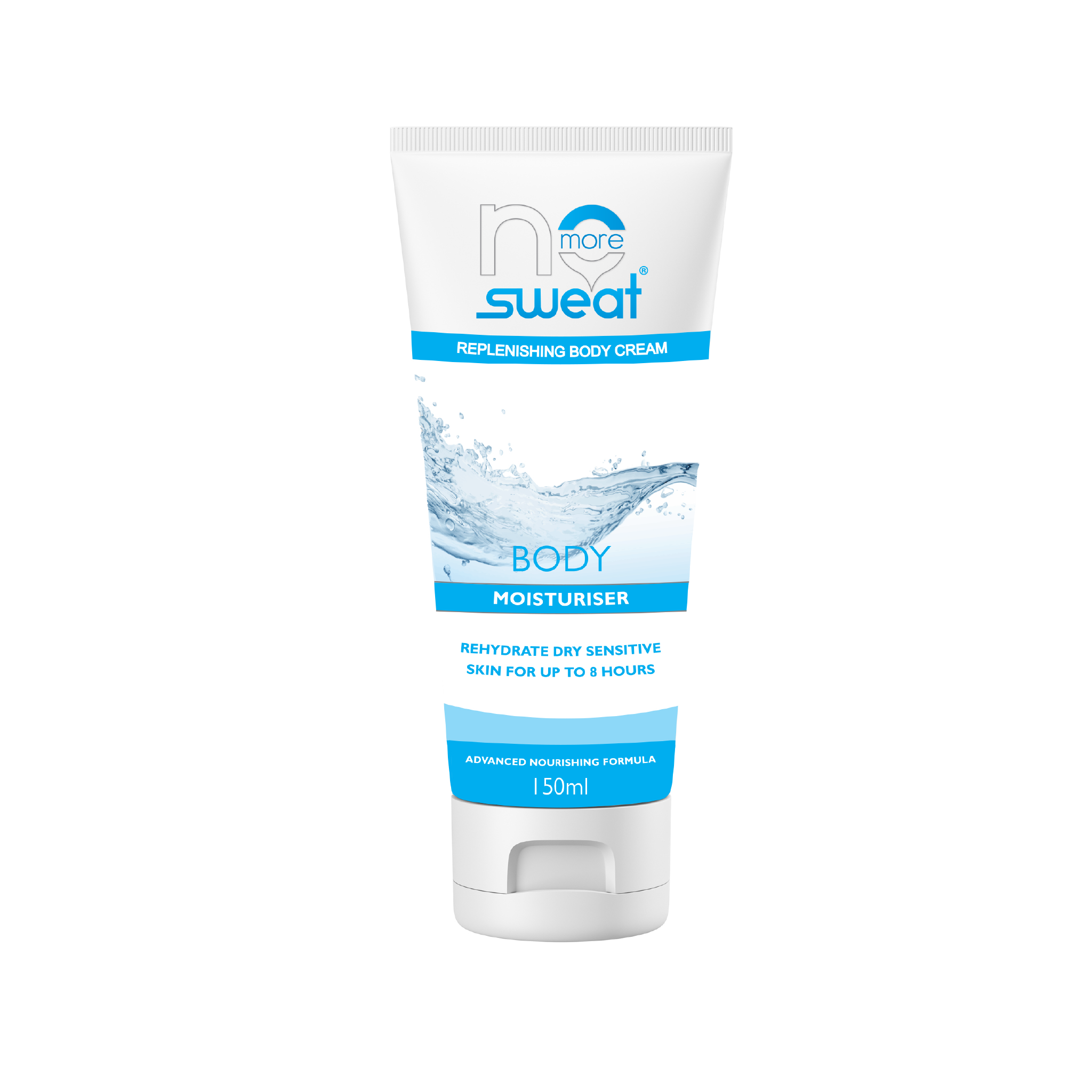 No More Sweat Moisturiser — Soothing Skin Replenishment for Antiperspirant Users | 150mL